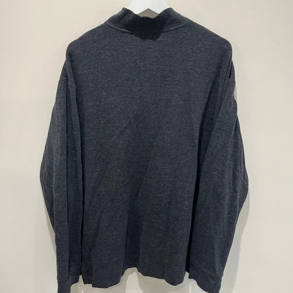 Polo Ralph Lauren Mens Estate Rib 1/4 Zip Pullover Sweater 2XLT Gray‎ Preppy